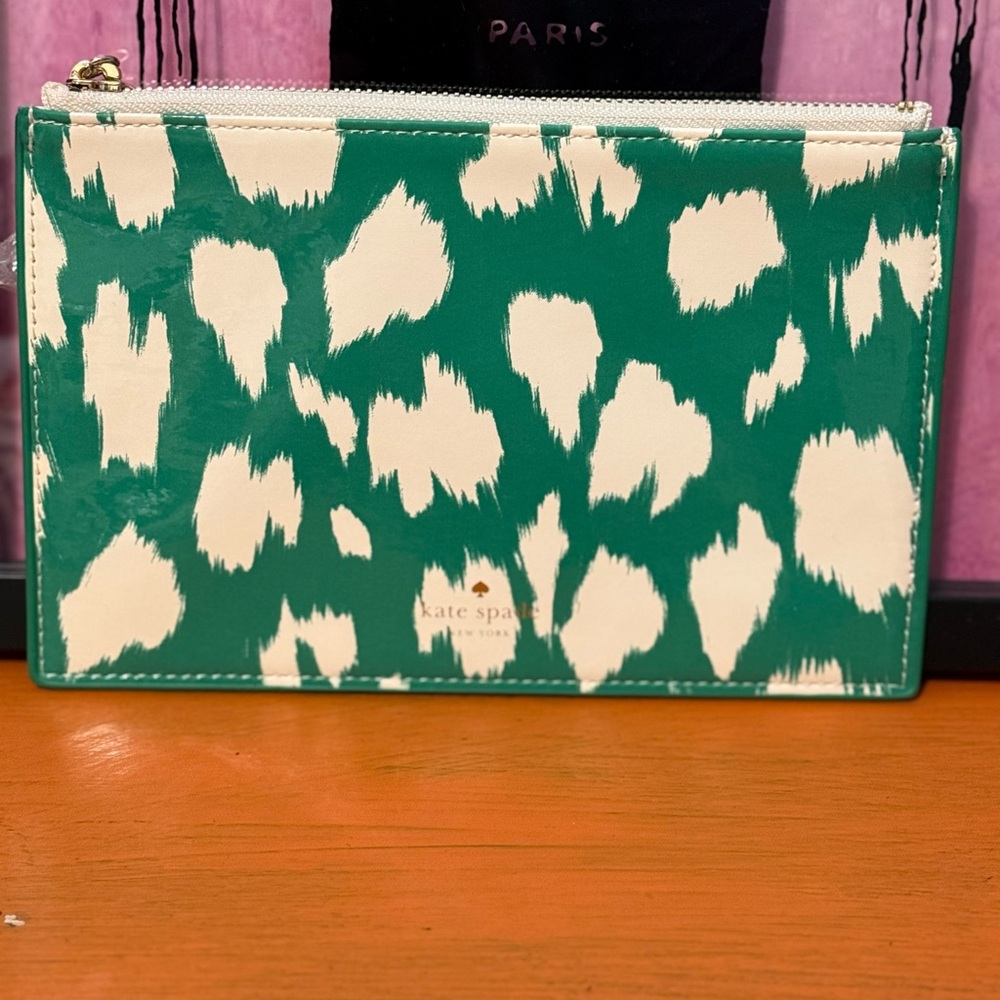 Kate Spade Painterly Cheetah Pouch NWOT